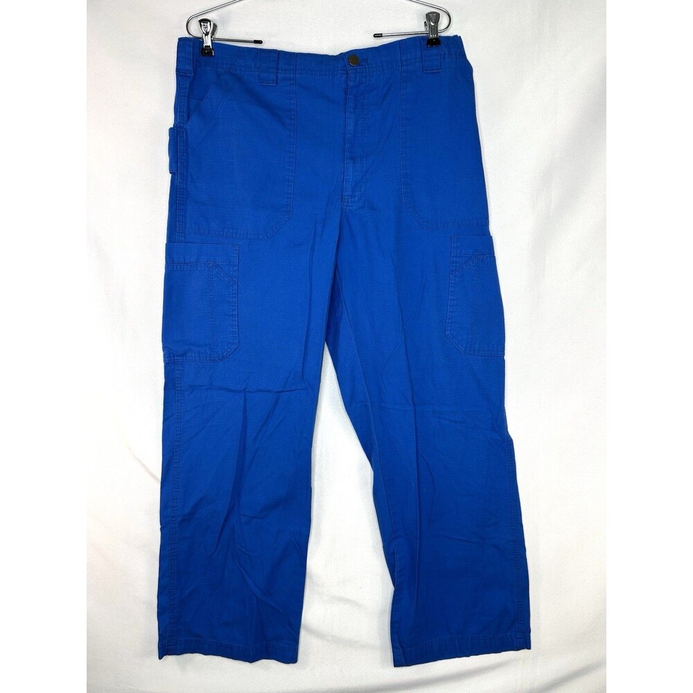 Carhartt Men's Ripstop Multi-Cargo Scrub Pants Blue Size Large C54108